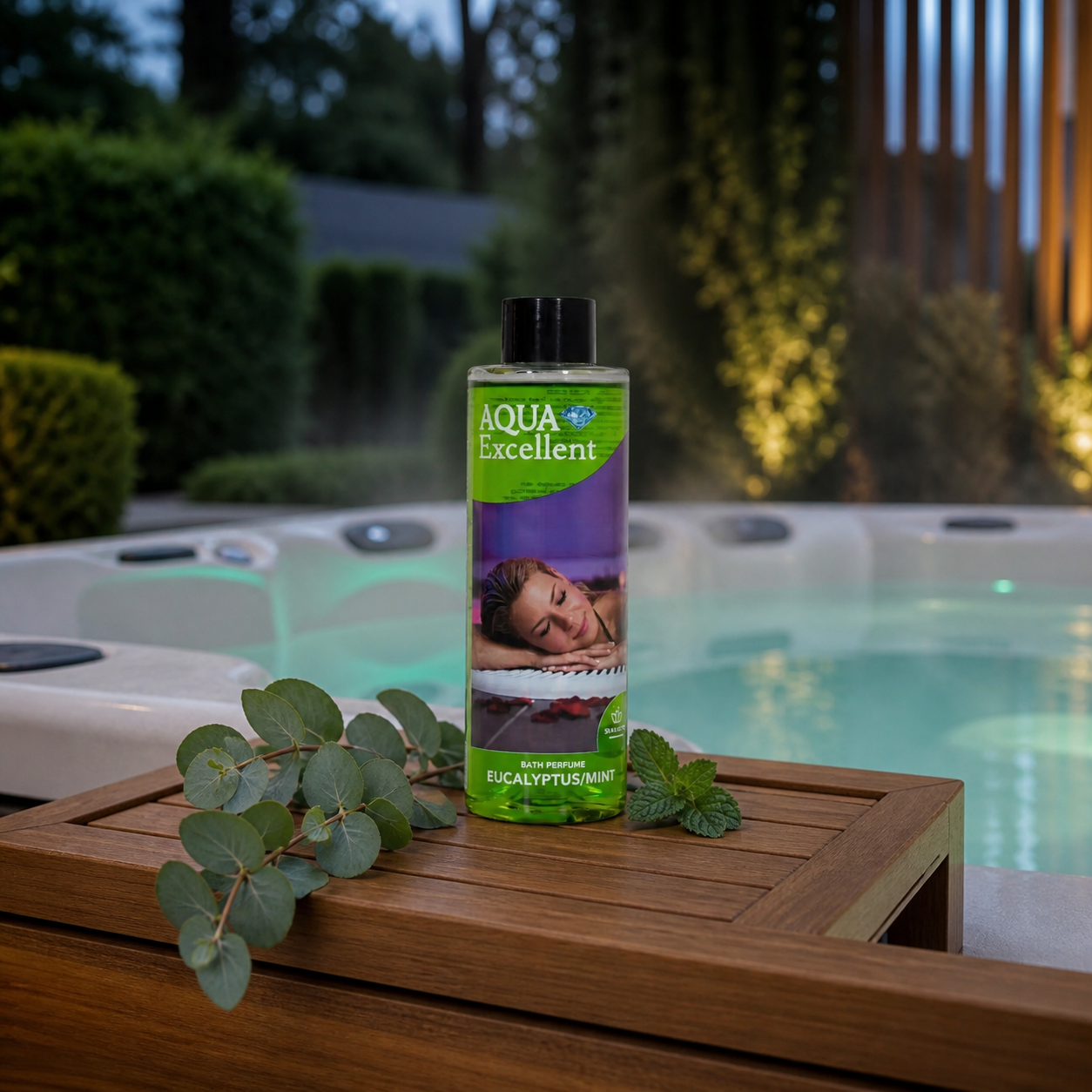 Aromathérapie Aqua Excellent Eucalyptus et Menthe près d’un spa
