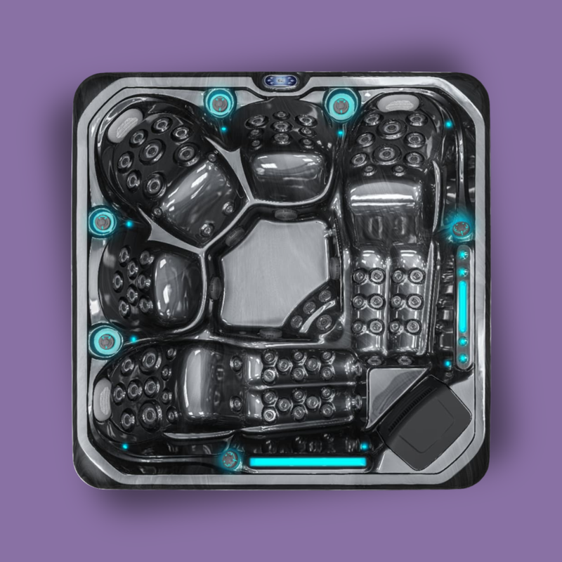 Neptune V2 - Spa 5 plaatsen - zwart