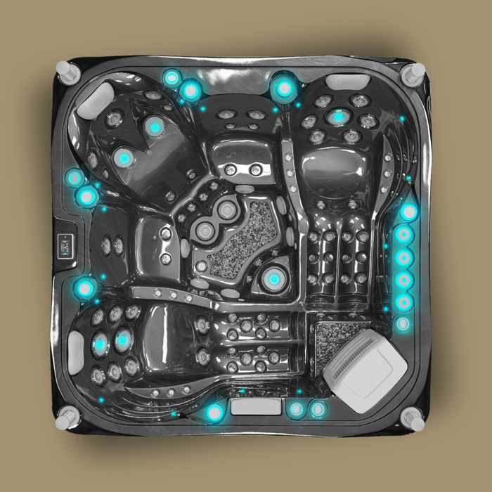 Volcano - Spa 5 plaatsen - Zwart