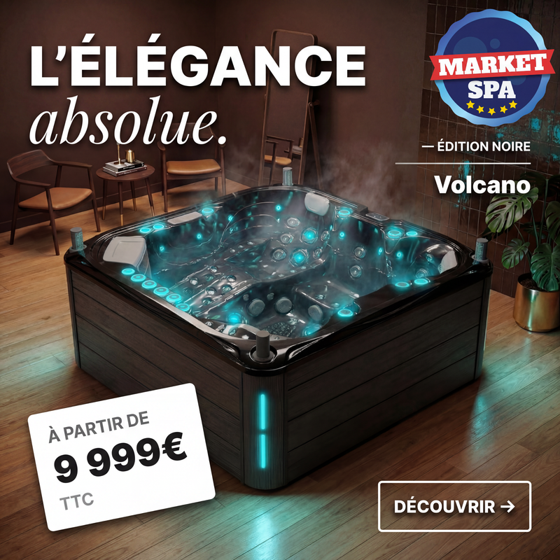 Volcano - Spa 5 plaatsen - Zwart
