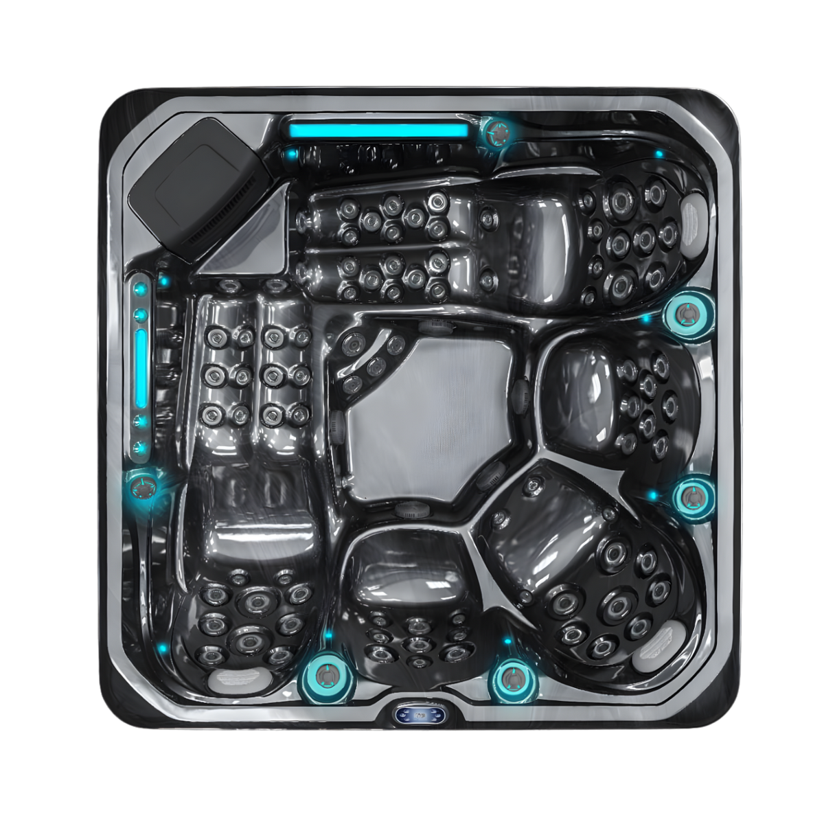 Neptune V2 - Spa 5 plaatsen - zwart