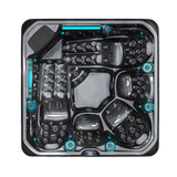Neptune V2 - Spa 5 plaatsen - zwart