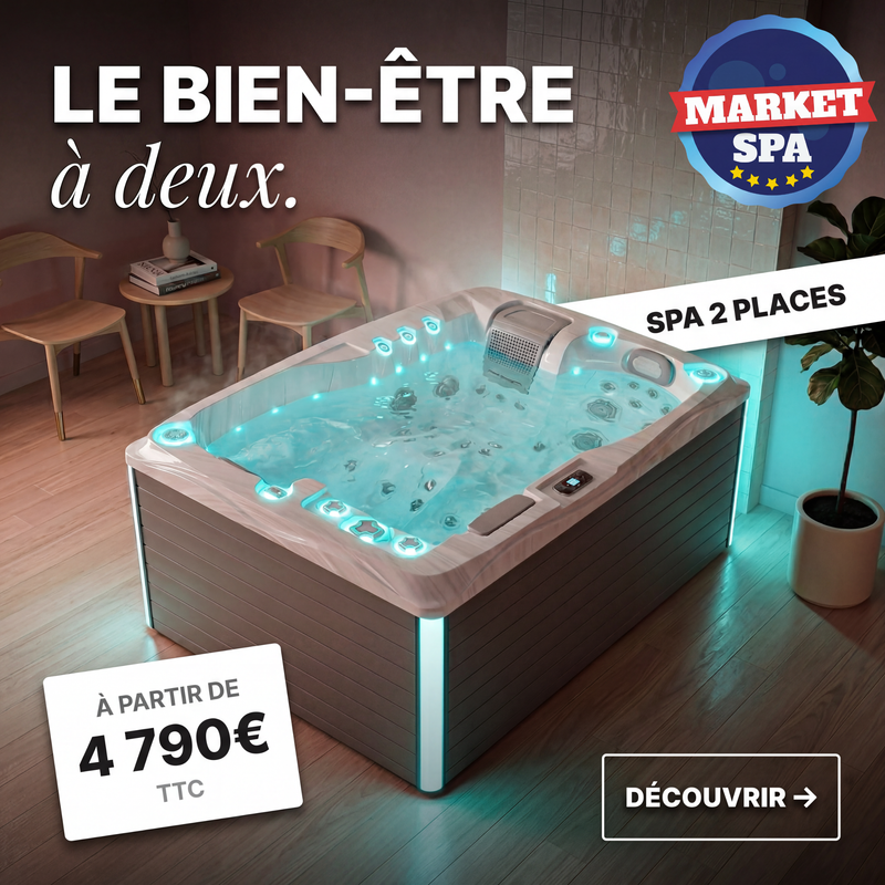Twin Plug and Play - Spa 2 plaatsen - White Marble