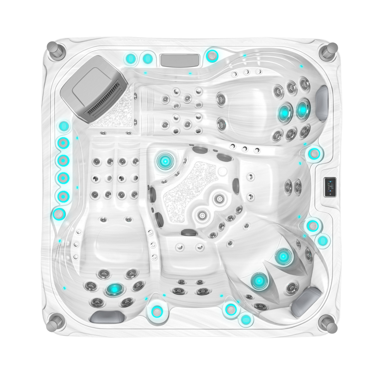 Volcano - Spa 5 personen - Wit