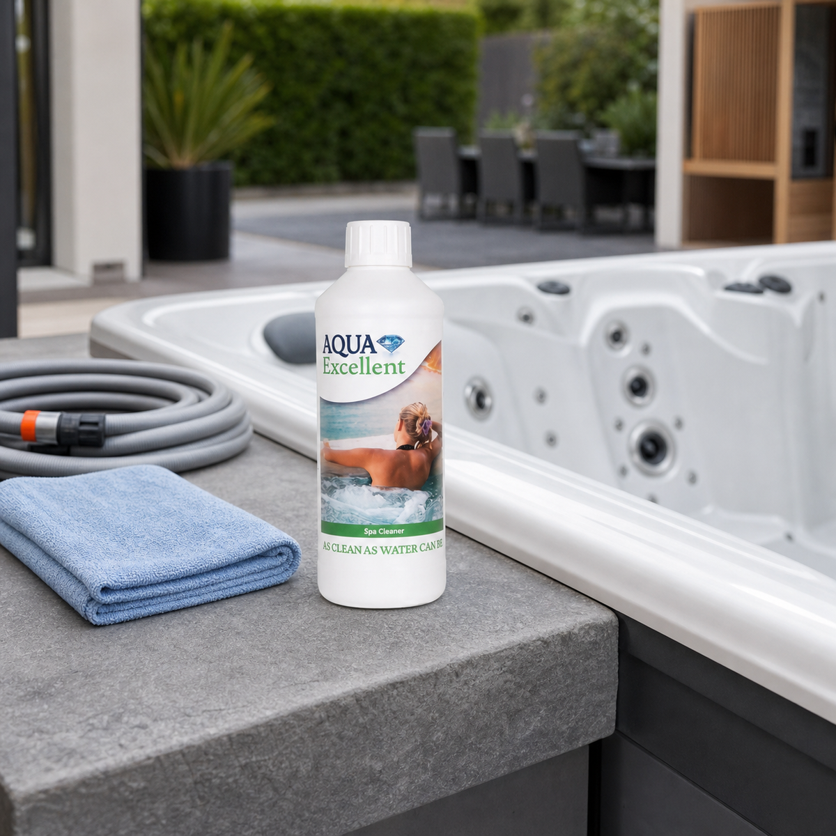 Aqua Excellent Spa Cleaner 0,5 L bij de voorbereiding van het leegmaken