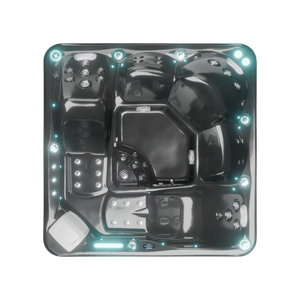 Easy Relax, spa 5 places Noir Midnight Opal, vue de dessus