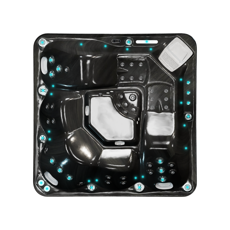 Easy Relax, spa 5 places Noir Midnight Opal, vue de dessus