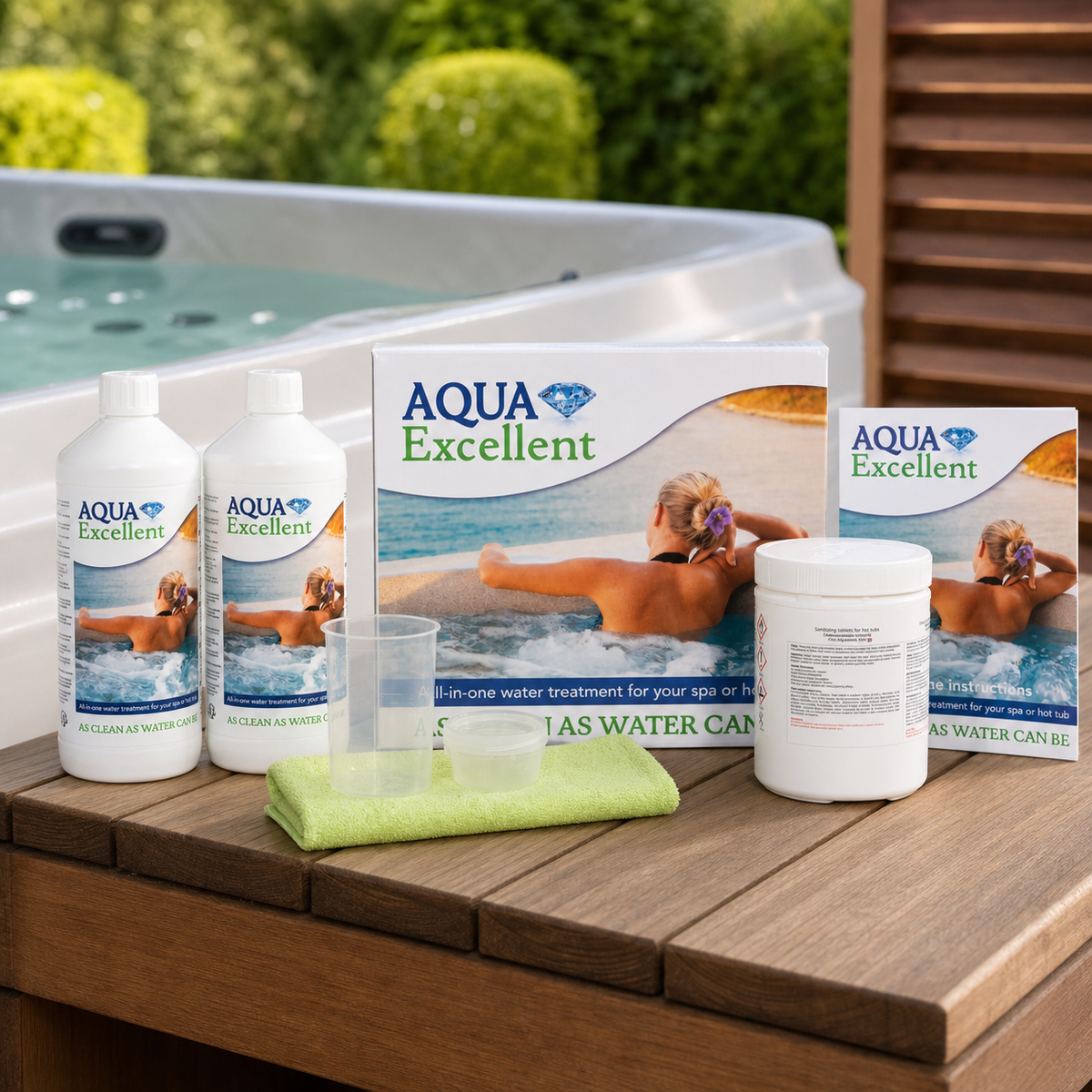 Pack Aqua Excellent 4 mois aan de rand van een spa