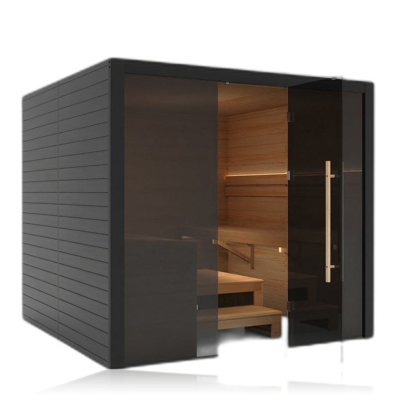 Nero 220, sauna NODO, vue 3, posé au sol
